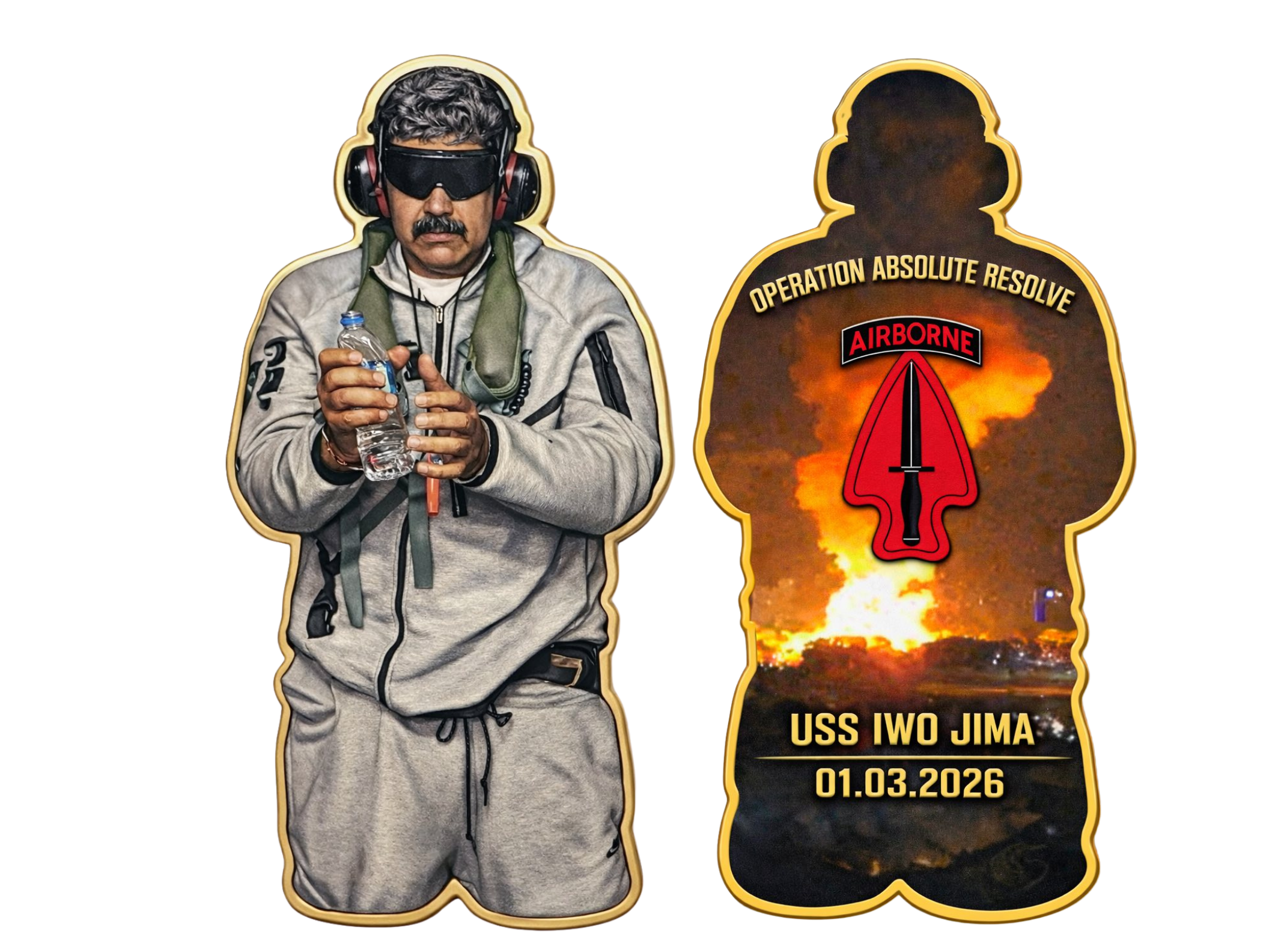 MADURO CHALLENGE COIN I Operation Absolute Resolve – USS Iwo Jima Challenge Coin