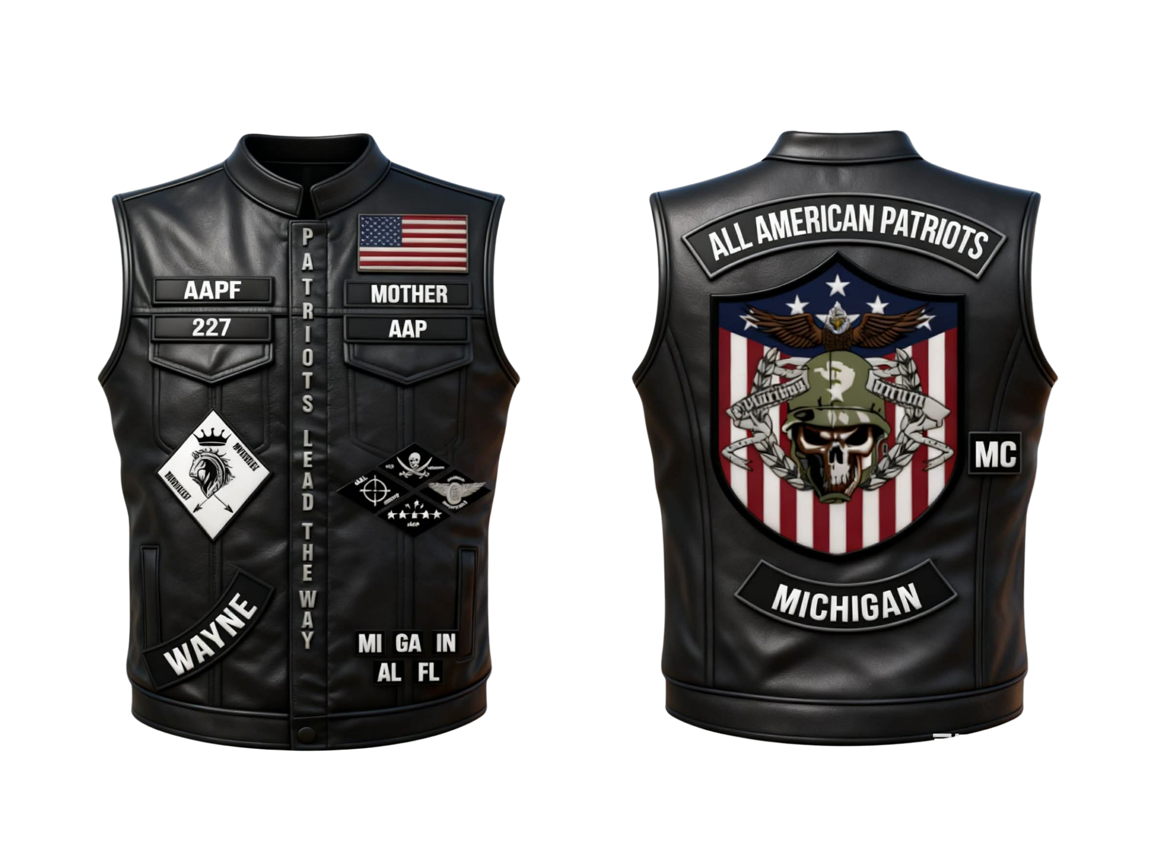 ALL AMERICAN PATRIOTS MC CUT CHALLENGE COIN