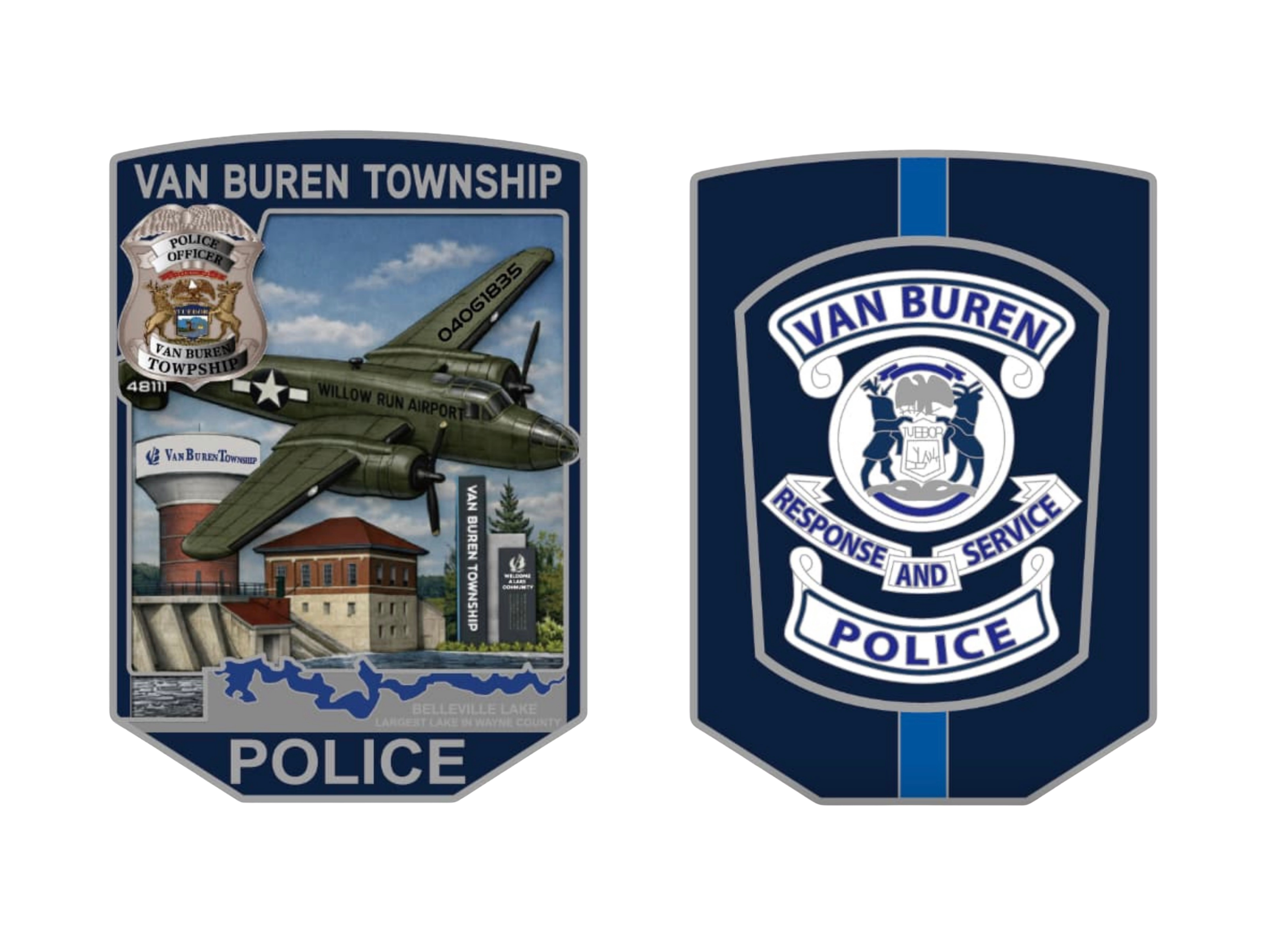 PRE-ORDER -VAN BUREN POLICE CHALLENGE COIN I Willow Run Legacy Challenge Coin